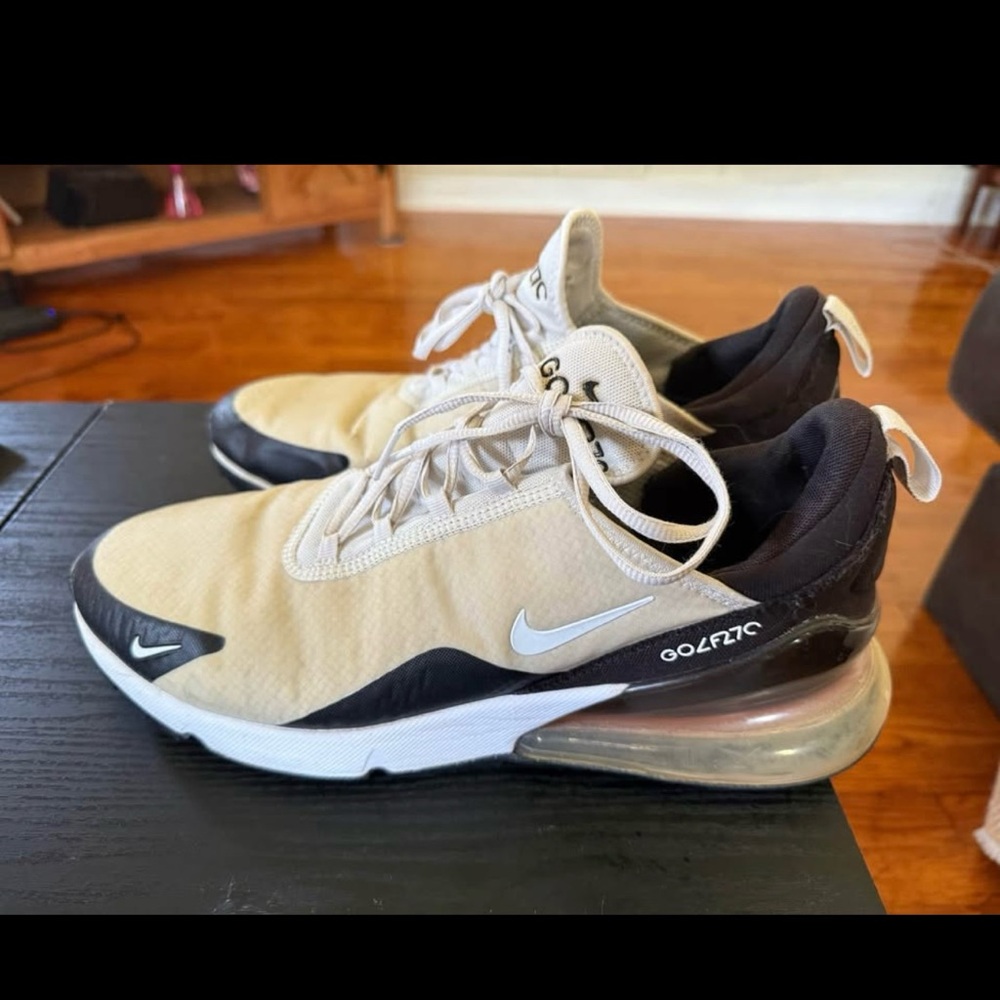 Nike Men's Golf Shoes - Black and Cream